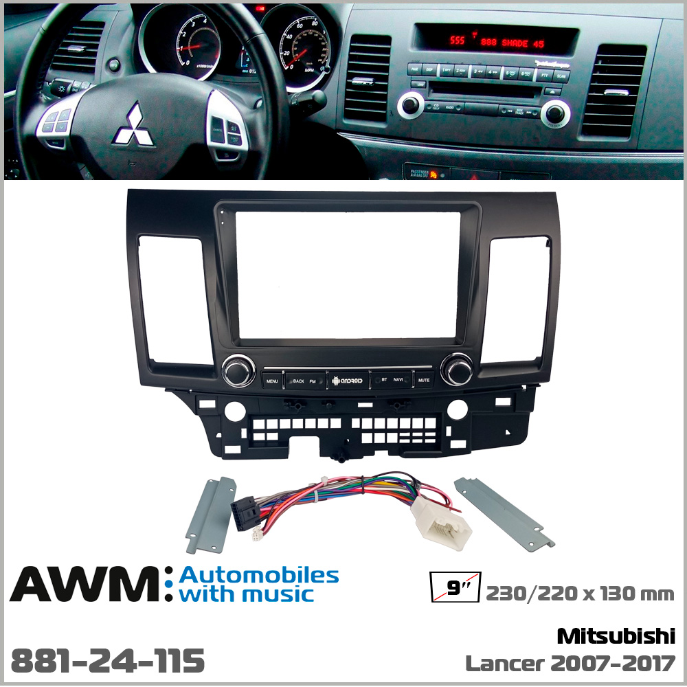 Переходная рамка Mitsubishi Lancer X AWM 881-24-115