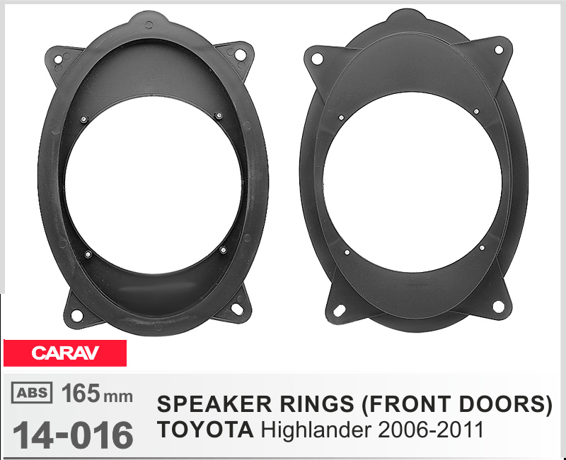 Проставки под динамики Carav 14-016  для автомобилей Toyota Highlander
