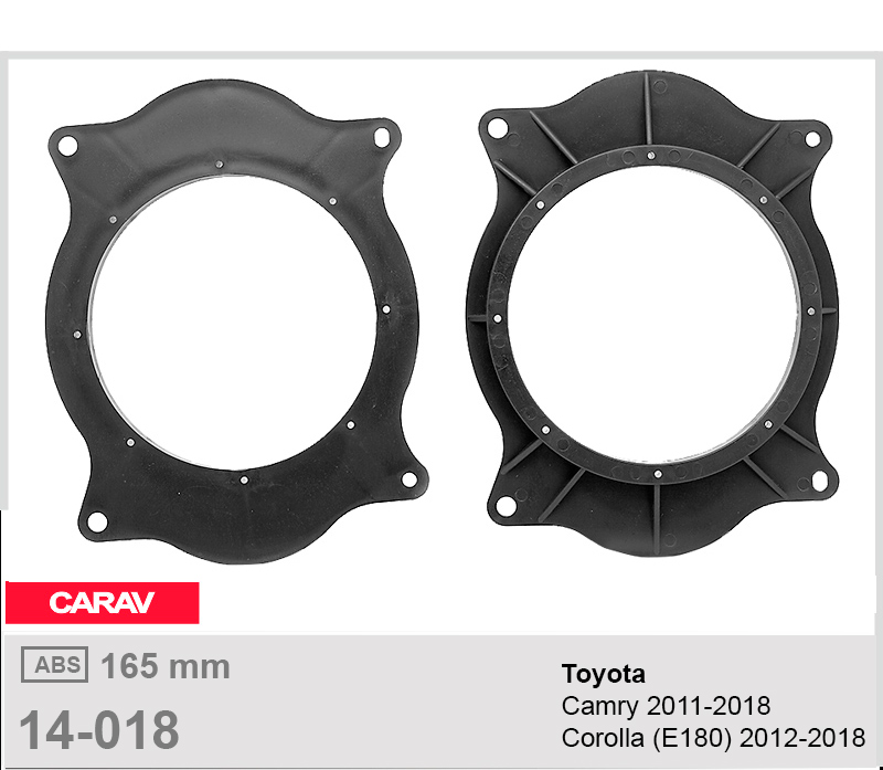 Проставки под динамики Carav 14-018  для автомобилей Toyota Camry, Corolla Altis