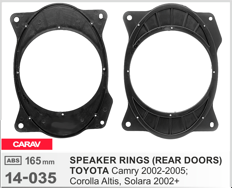 Проставки под динамики Carav 14-035 для автомобилей Toyota Camry, Corolla