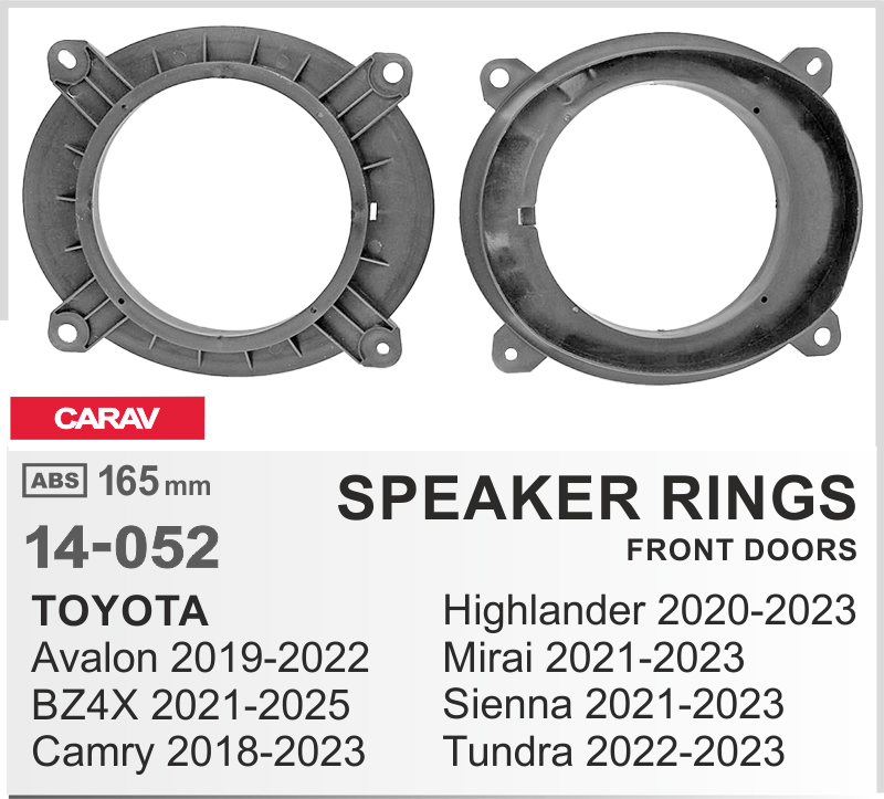 Проставки под динамики Carav 14-052  для автомобилей Toyota