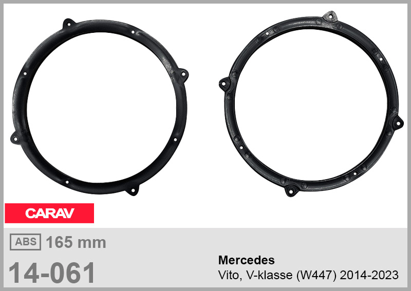 Проставки под динамики Carav 14-061 для автомобилей Mercedes Vito, V-klasse