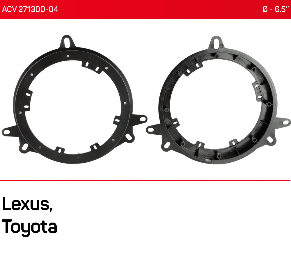 Проставки под динамики 165 мм / 6.5" ACV 271300-04 для автомобилей Toyota, Lexus