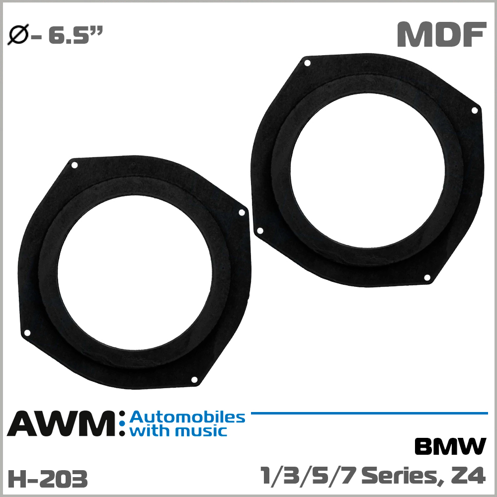 Проставки під динаміки 165 мм / 6.5" AWM H-203 BMW 1 Series, 3 Series, 5 Series, 7 Series, Z4