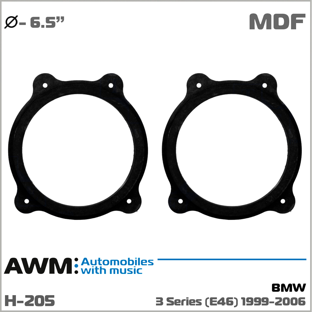 Проставки під динаміки 165 мм / 6.5" AWM H-205 для автомобілів BMW 3 Series (E46 Compact)